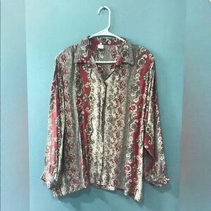 Vintage Paisley Button-Up Shirt